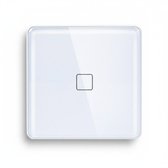 LB SWITCH jednonásobný skleněný panel 1 bílý