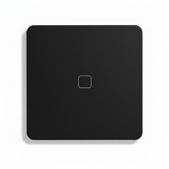 LB SWITCH jednonásobný skleněný panel 1 černý