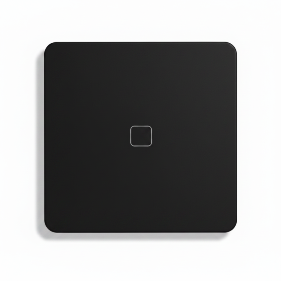 LB SWITCH jednonásobný skleněný panel 1 černý