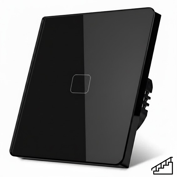 L+B SWITCH dotykový schodišťový vypínač č.6/7 – černý