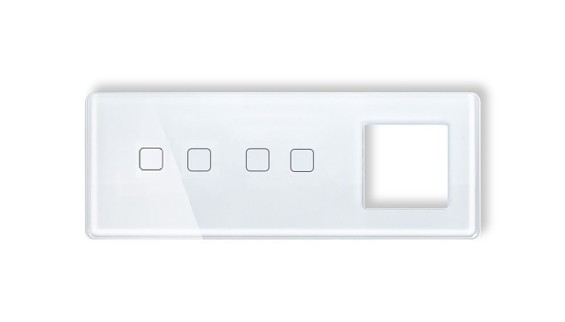 LB SWITCH trojnásobný skleněný panel 2+2+ZÁS bílý (kopie)