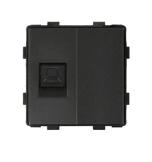 LB SWITCH internetový modul COM RJ45 Cat.6 + ZÁS – černý